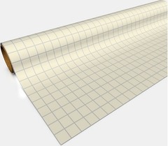 Gaming Paper: Roll - 1 inch tan square with blue grid (30x12)